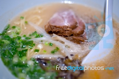 Beef Ramen Noodles Stock Photo