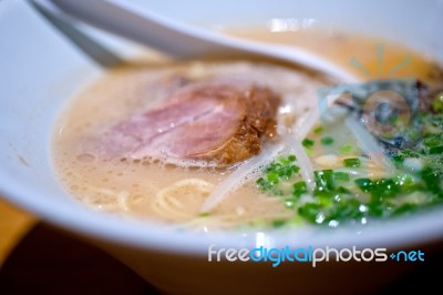 Beef Ramen Noodles Stock Photo