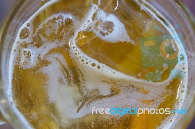 Beer And Ice Stock Photo