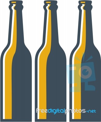 Beer Bottles Retro Stock Image