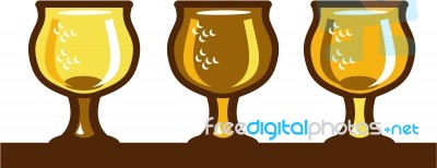 Beer Flight Glass Retro Stock Image