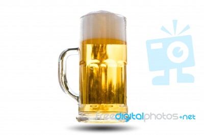 Beer In A Glass With A Handle Stock Photo