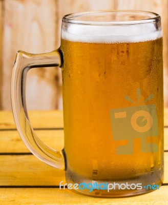 Beer In Glass Represents Ales Alcoholism And Beers Stock Photo