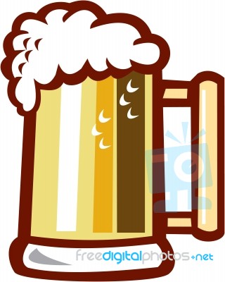 Beer Stein Isolated Retro Stock Image