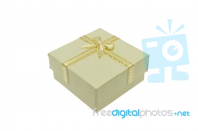 Beige Christmas And Important Festival Gift Box Stock Photo