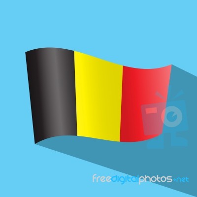 Belgium Flag  Icon Stock Image