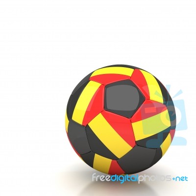 Belgium Soccer Ball Isolated White Background Stock Image