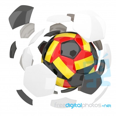 Belgium Soccer Ball Isolated White Background Stock Image