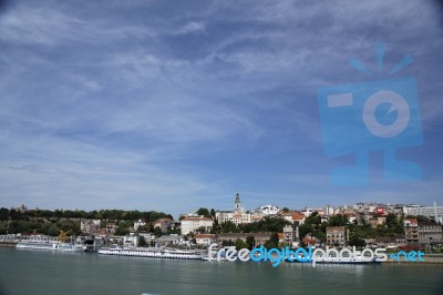 Belgrade, Capital Of Serbia, View From The River Sava Stock Photo