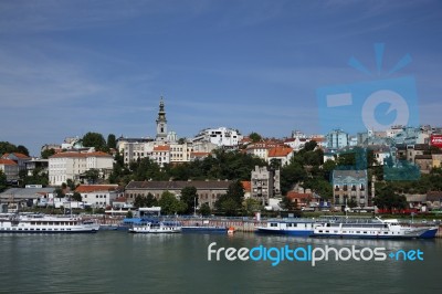 Belgrade, Capital Of Serbia, View From The River Sava Stock Photo