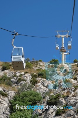 Benalmadena, Andalucia/spain - July 7 : Cable Car To Mount Calam… Stock Photo