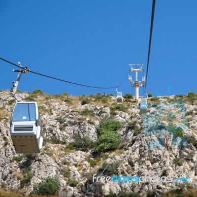 Benalmadena, Andalucia/spain - July 7 : Cable Car To Mount Calam… Stock Photo