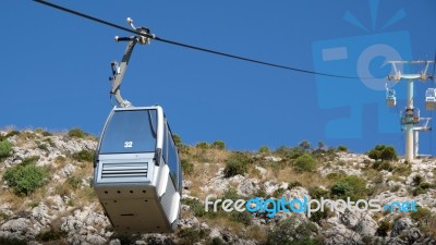 Benalmadena, Andalucia/spain - July 7 : Cable Car To Mount Calam… Stock Photo