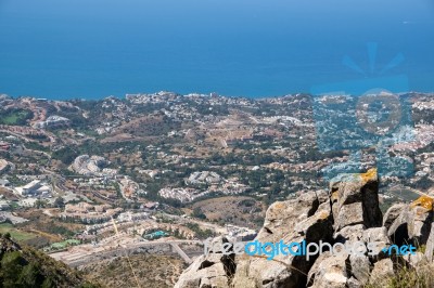 Benalmadena, Andalucia/spain - July 7 : View From Mount Calamorr… Stock Photo