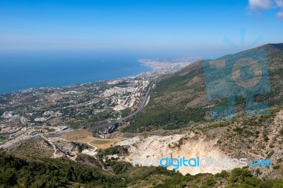 Benalmadena, Andalucia/spain - July 7 : View From Mount Calamorr… Stock Photo