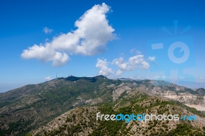 Benalmadena, Andalucia/spain - July 7 : View From Mount Calamorr… Stock Photo