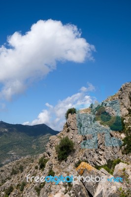 Benalmadena, Andalucia/spain - July 7 : View From Mount Calamorr… Stock Photo