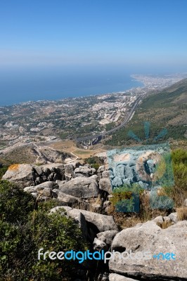 Benalmadena, Andalucia/spain - July 7 : View From Mount Calamorr… Stock Photo