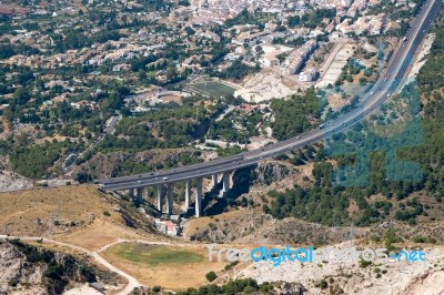 Benalmadena, Andalucia/spain - July 7 : View From Mount Calamorr… Stock Photo