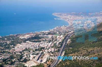 Benalmadena, Andalucia/spain - July 7 : View From Mount Calamorr… Stock Photo