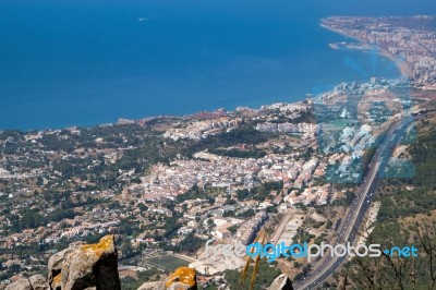 Benalmadena, Andalucia/spain - July 7 : View From Mount Calamorr… Stock Photo