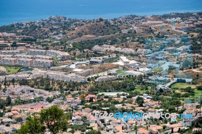 Benalmadena, Andalucia/spain - July 7 : View From Mount Calamorr… Stock Photo