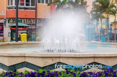 Benalmadena, Andalucia/spain - May 9 : Small Fountain In Benalma… Stock Photo