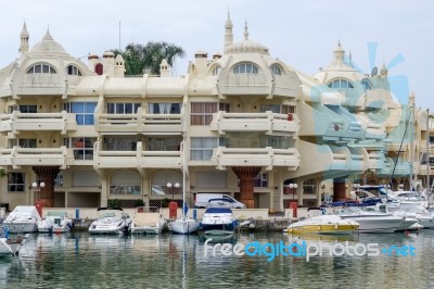 Benalmadena, Andalucia/spain - May 9 : View Of The Marina At Ben… Stock Photo