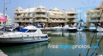 Benalmadena, Andalucia/spain - May 9 : View Of The Marina At Ben… Stock Photo