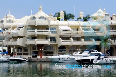 Benalmadena, Andalucia/spain - May 9 : View Of The Marina At Ben… Stock Photo