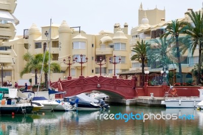 Benalmadena, Andalucia/spain - May 9 : View Of The Marina At Ben… Stock Photo