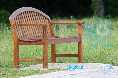 Bench In Park Stock Photo