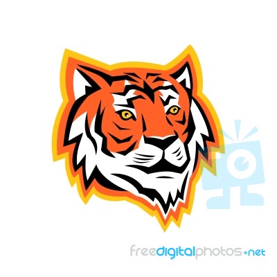 Bengal Tiger Head Mascot Stock Image