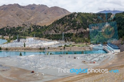 Benmore Power Station Lake Aviemore Stock Photo