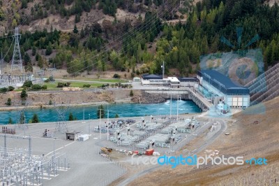 Benmore Power Station Lake Aviemore Stock Photo