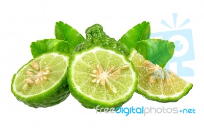 Bergamot Fruit Isolated On The White Background Stock Photo