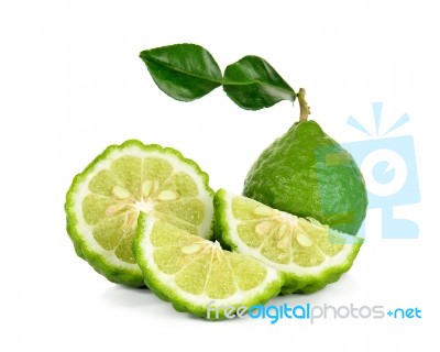 Bergamot Isolated On The White Background Stock Photo