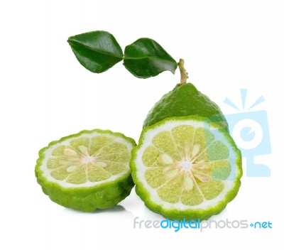 Bergamot Isolated On The White Background Stock Photo