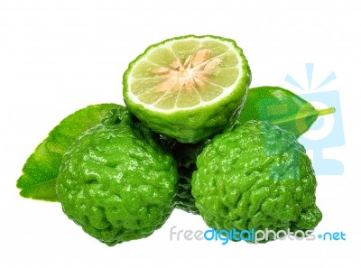 Bergamot Isolated On The White Background Stock Photo