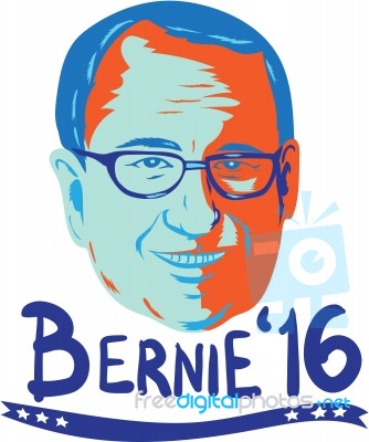 Bernie Sanders 2016 President Retro Stock Image