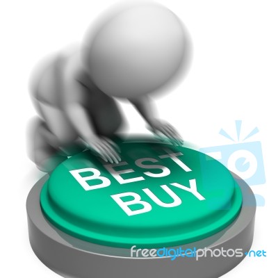 Best Buy Pressed Shows Superior Product Or Deal Stock Image