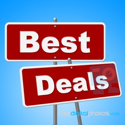 Best Deals Signs Shows Cheap Promotion And Sales Stock Image