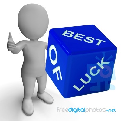 Best Of Luck Dice Represents Gambling And Fortune Stock Image