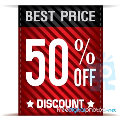 Best Price Banner And Discount On White Background Stock Image