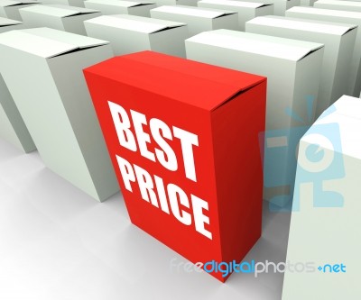 Best Price Box Represents Bargains And Discounts Stock Image