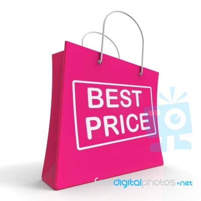 Best Price On Shopping Bags Shows Bargains Sale And Save Stock Image