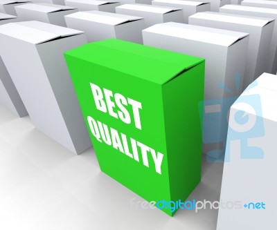 Best Quality Box Represents Premium Excellence And Superiority Stock Image