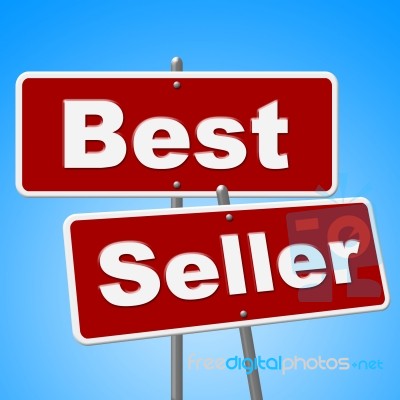 Best Seller Signs Means Vending Rated And Sold Stock Image