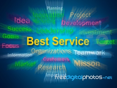 Best Service Brainstorm Displays Steps For Delivery Of Services Stock Image