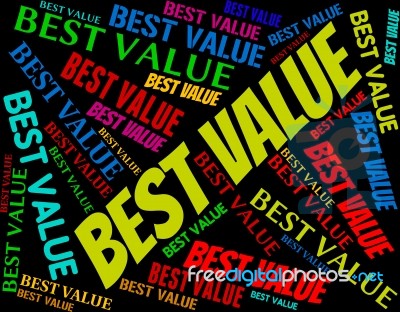 Best Value Represents Number One And Cost Stock Image